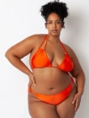 Villa Fresca Bianca Bikini Swimsuit Top In Tangerine