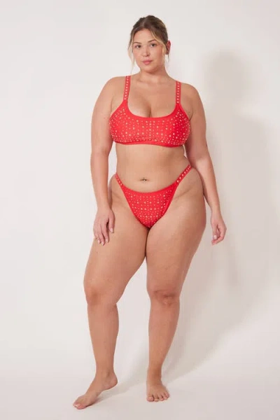 Villa Fresca Cara Bikini Swim Bottoms In Red