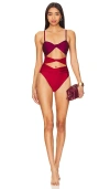 Villa Fresca Mia Twisted One Piece In Fig