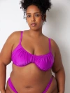 Villa Fresca Nev Bikini Swimsuit Top In Berry