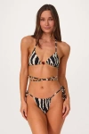 Villa Fresca Norah Triangle Bikini Top In Black