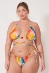 Villa Fresca Norah Bikini Swimsuit Top In Multi