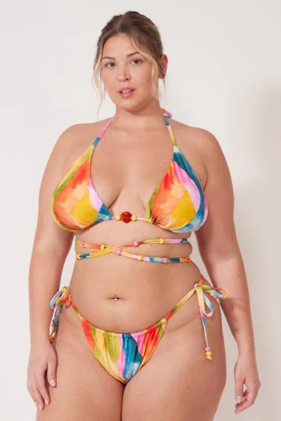 Villa Fresca Norah Bikini Swimsuit Top In Multi