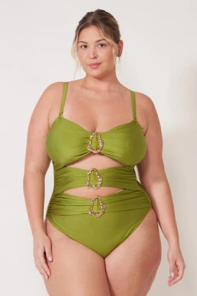 Villa Fresca Sadie One-piece Swimsuit In Green