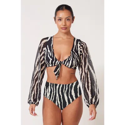Villa Fresca Scarlett Bikini Swimsuit Top In Black