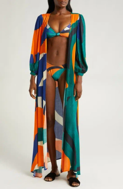 Villa Fresca Serena Cover-up Duster In Tuscan Wave