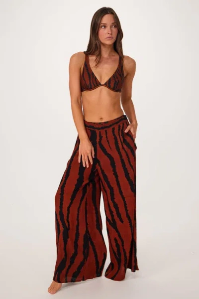 Villa Fresca Serena Cover-up Pant In Animal Print