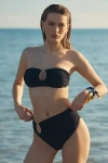 Villa Fresca Sofia Bandeau Bikini Top In Black