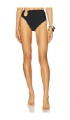 Villa Fresca Sofia High-waisted Bikini Bottoms In Black