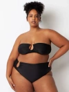 Villa Fresca Sofia Bikini Swimsuit Top In Black