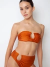Villa Fresca Sofia Bikini Swimsuit Top In Copper