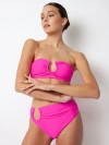 Villa Fresca Sofia Bikini Swimsuit Top In Hibiscus