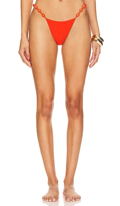 Villa Fresca Sole Beaded Bikini Bottom In Spritz