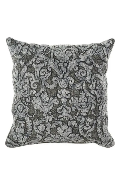 Villa Home Collection Empress Linen Accent Pillow In Gray