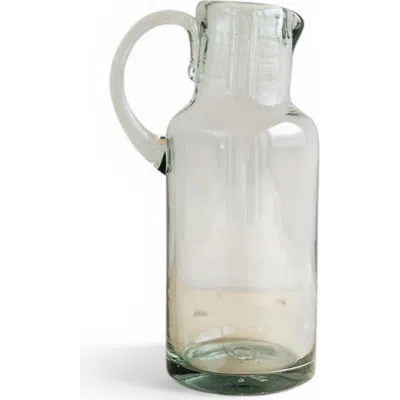 Villa Lua Home Blown Glass Jug In Green