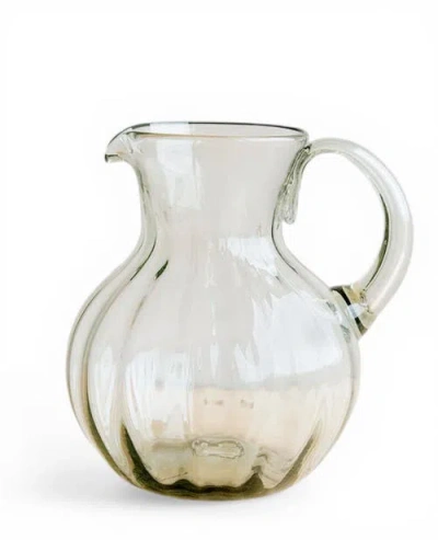 Villa Lua Home Bola Fluted Pitcher In Transparent