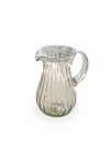 Villa Lua Home Handblown Fluted Pitcher In Transparent