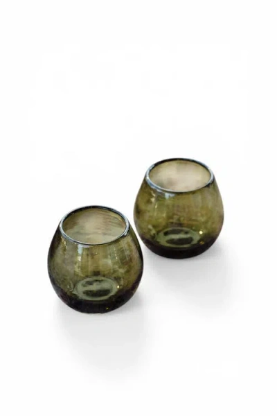 Villa Lua Home Ronde Blown Glass In Green