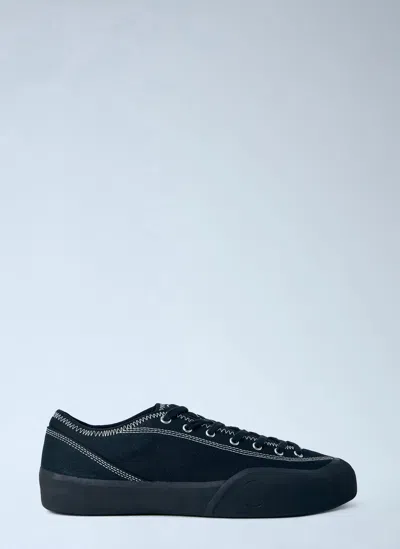 Village Pm Canvas Low-top Sneakers In Black