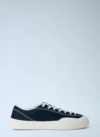 Village Pm Canvas Low-top Sneakers In Black
