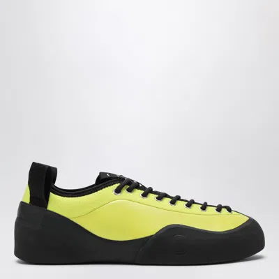 Village Pm 1pm Leather-panelled Low-top Sneakers In Yellow
