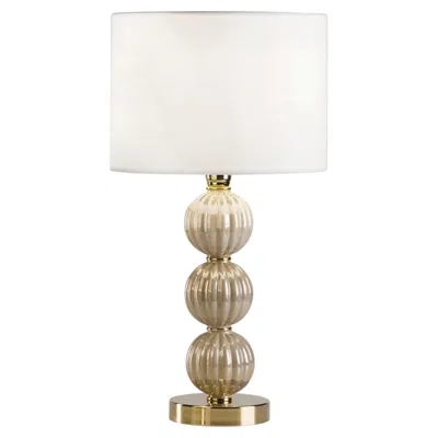 Pre-owned Villari Alba Veneziana Large Table Lamp In Beige