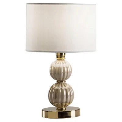 Pre-owned Villari Alba Veneziana Small Table Lamp In Beige