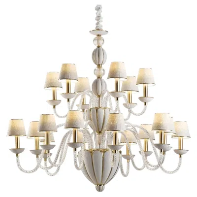 Pre-owned Villari Amour 18-light Chandelier In Beige