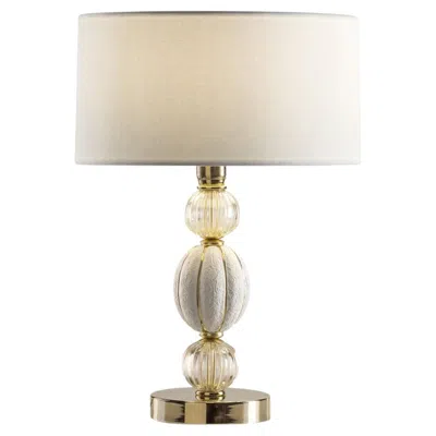 Pre-owned Villari Amour White Porcelain Table Lamp