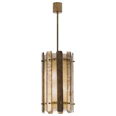 Pre-owned Villari Blush 6-light Chandelier In Sand