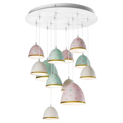 Pre-owned Villari Butterfly 12-light Multicolor Chandelier In Clear