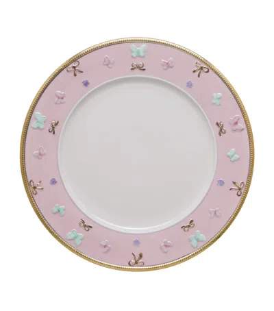 Villari Butterfly Dessert Plate In Pink