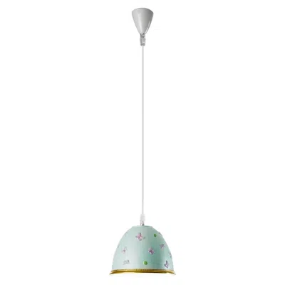 Pre-owned Villari Butterfly Large Light-blue Pendant Lamp In Clear