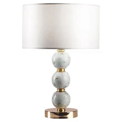 Pre-owned Villari Butterfly Large Light-blue Table Lamp In Clear