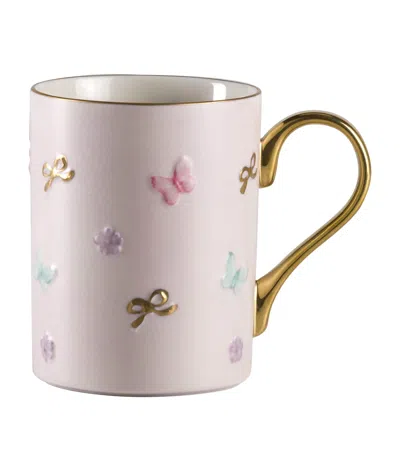 Villari Butterfly Mug In Pink