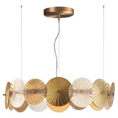 Pre-owned Villari Dandelion Gold And Transparent Chandelier
