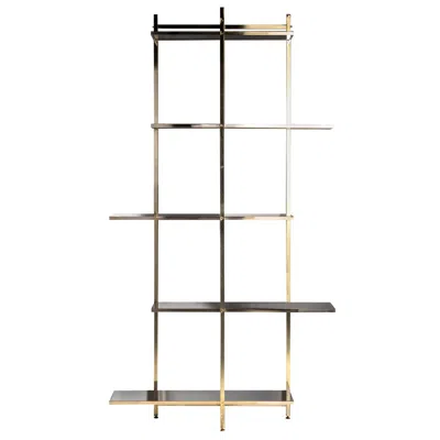 Pre-owned Villari Dinasty Gold Brass Bookcase In Brown