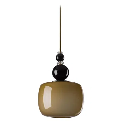 Pre-owned Villari Farrah 1980s Pendant Lamp In Brown