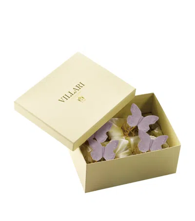 Villari Gold Plated Butterfly Napkin Rings In Pink