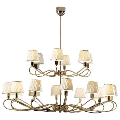 Pre-owned Villari Infinity Large Chandelier In Sand