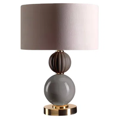 Pre-owned Villari Lady V Small Taupe Table Lamp In Brown