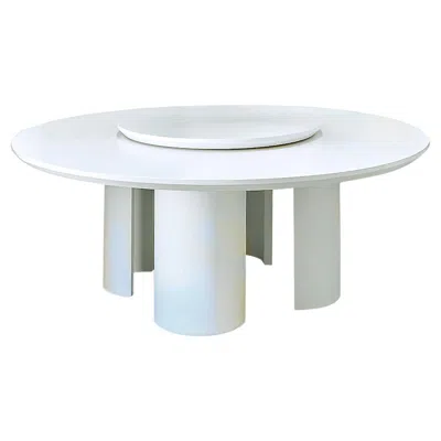 Pre-owned Villari Lazy Susan Salento Table In Gray