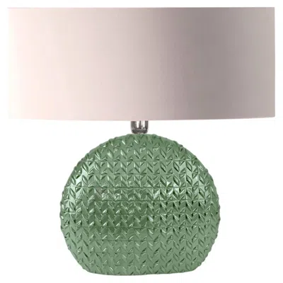 Pre-owned Villari Metropol Light-green Table Lamp In Clear