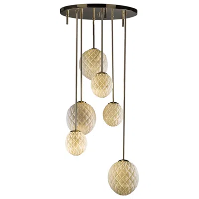 Pre-owned Villari Miami Vertical Chandelier In Sand