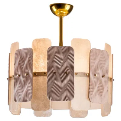 Pre-owned Villari Mikado 6-light Pink Chandelier