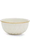 Villari Peacock Bowl (23cm X 9cm) In White