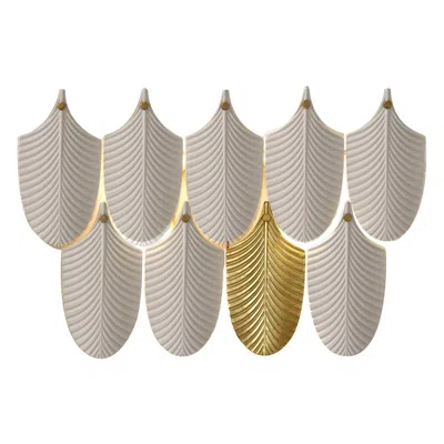 Pre-owned Villari Peacock Sconce With Led Light In Sand