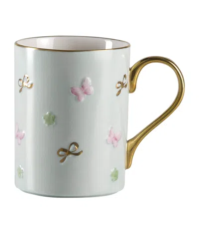 Villari Porcelain Butterfly Mug In Blue