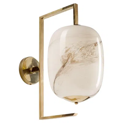 Pre-owned Villari Roma Alabaster Wall Lamp In Beige