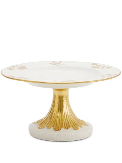 Villari Small Taormina Porcelain Cake Stand In White